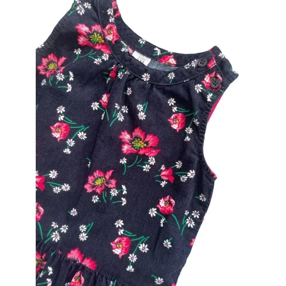 Gap Navy Floral Corduroy Dress 3